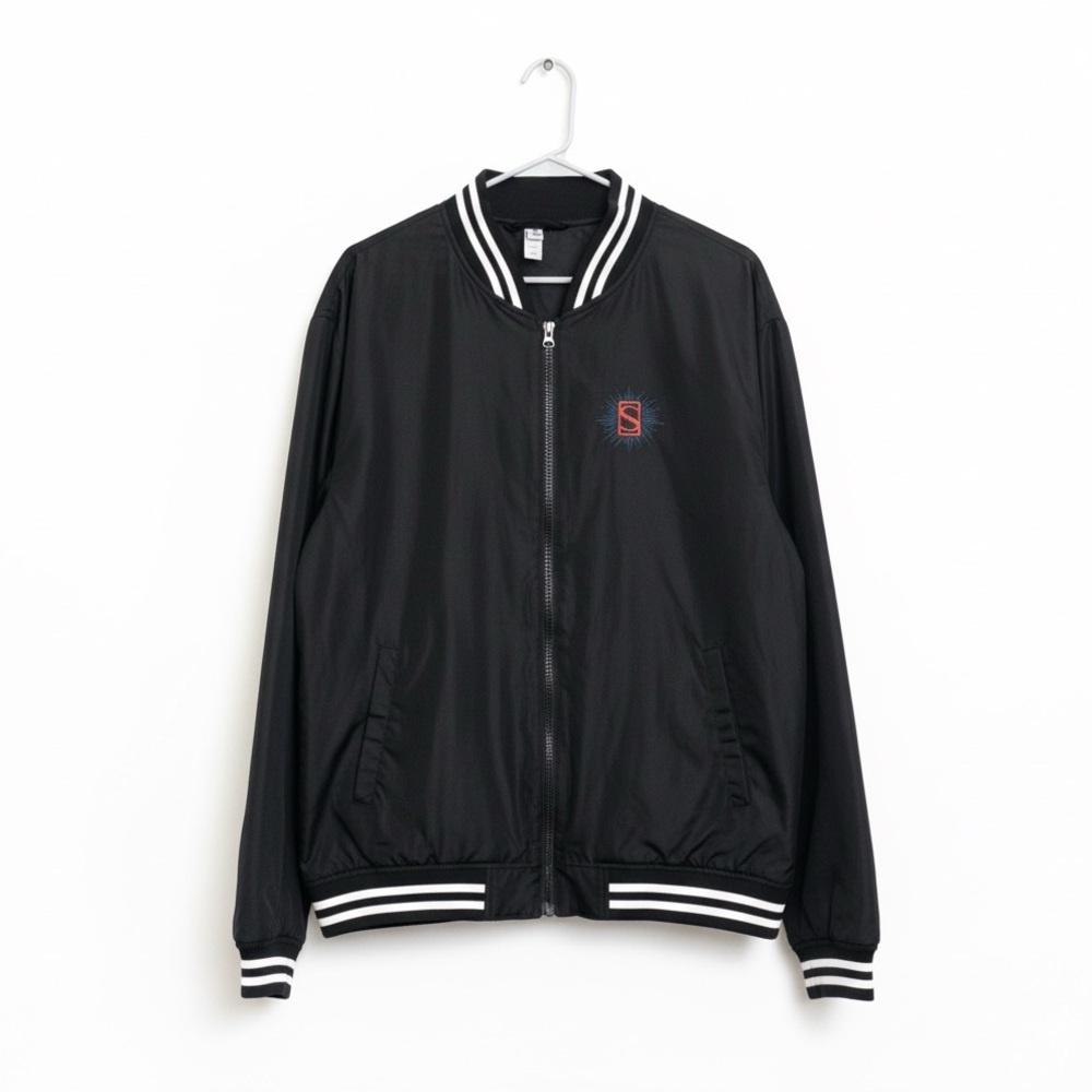 Black Zip Up Sweater XXL